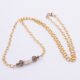 Smoky Quartz, Pyrite and Freshwater Pearl Bar Necklace