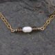 Smoky Quartz, Pyrite and Freshwater Pearl Bar Necklace Close Up