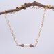 Smoky Quartz, Pyrite and Freshwater Pearl Bar Necklace Hanging