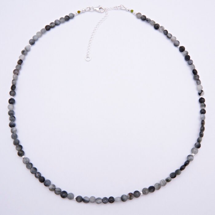 Hawk's Eye Quartz Sterling Silver Necklace