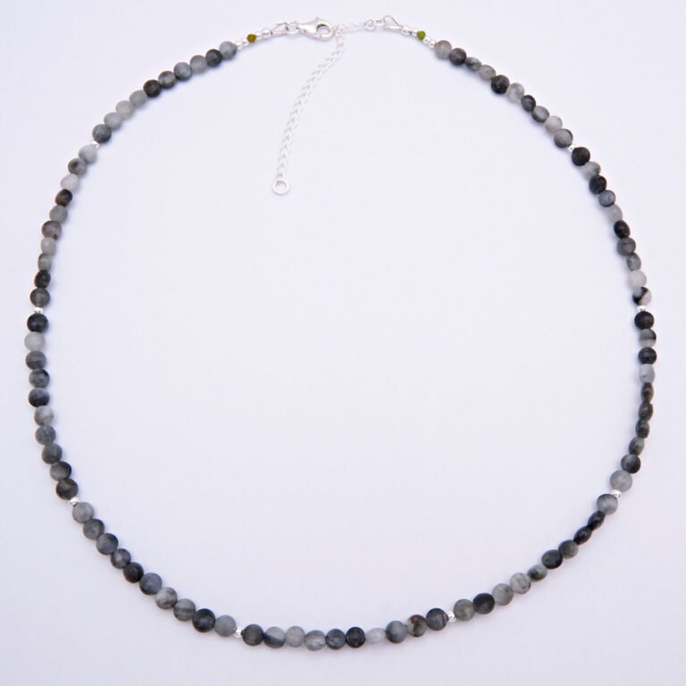 Hawk's Eye Quartz Sterling Silver Necklace