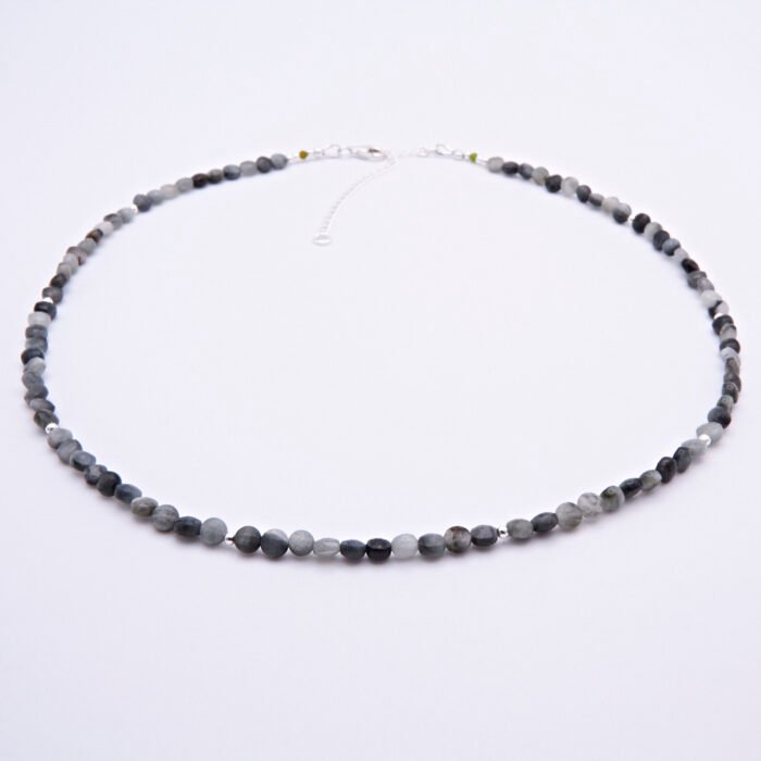 Hawk's Eye Quartz Sterling Silver Necklace