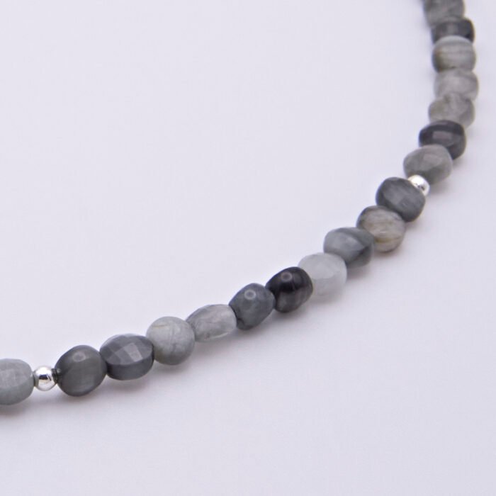 Hawk's Eye Quartz Necklace Close Up