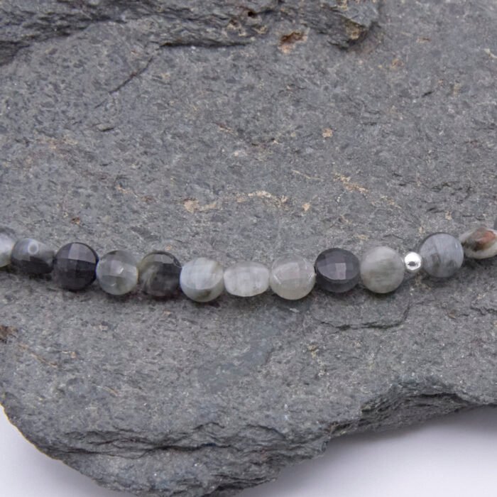 Hawk's Eye Quartz Necklace Close Up