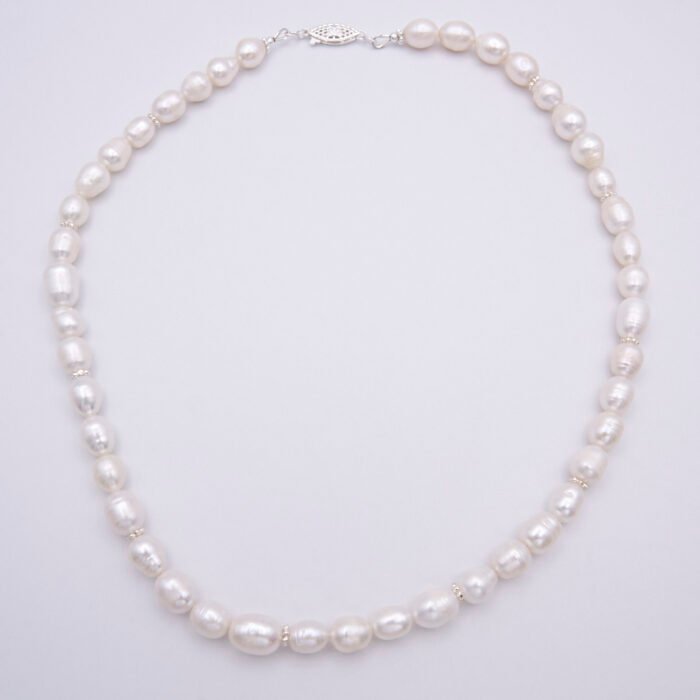 Rustic Freshwater Pearl and Sterling Silver Necklace