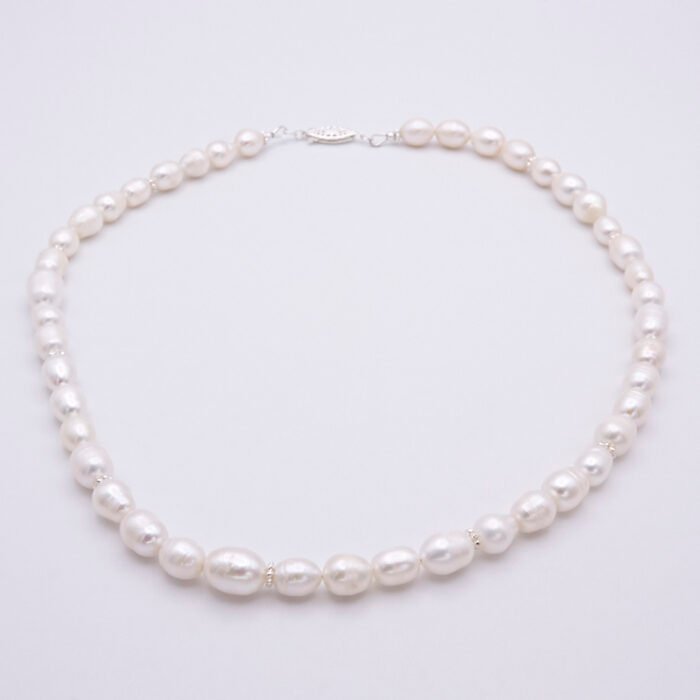 Rustic Freshwater Pearl and Sterling Silver Necklace