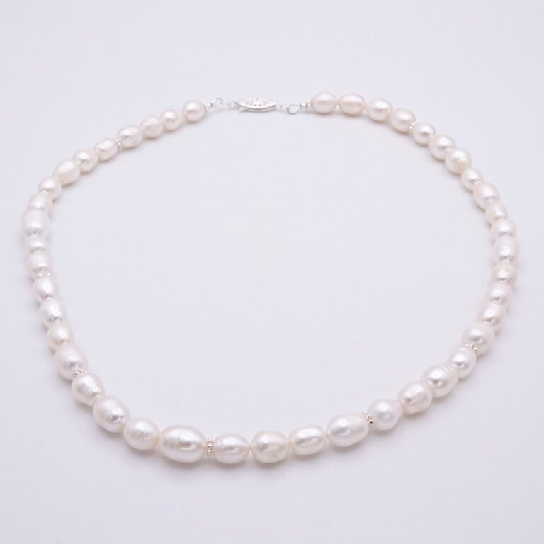 Rustic Freshwater Pearl and Sterling Silver Necklace