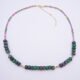 Ruby, Green Apatite and Ruby Zoisite Necklace top down view
