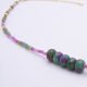 Ruby, Green Apatite and Ruby Zoisite Necklace close up