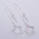 Crystal Quartz Rough Cut Chunky Star Sterling Silver Threaders shown from above on plain white surface