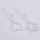 Crystal Quartz Rough Cut Chunky Star Sterling Silver Threaders shown on flat white surface