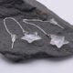 Crystal Quartz Rough Cut Chunky Star Sterling Silver Threaders shown from more of a side on view on dark grey stone