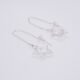 Crystal Quartz Rough Cut Chunky Star Sterling Silver Threaders shown on flat surface