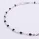 Enamel Beaded Sterling Silver Bracelets, close up of chains and clasps shown on plain white background