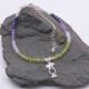 Cocktail Mixed Gemstone Sterling Silver Bracelet shown on dark grey stone