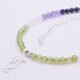 Cocktail Mixed Gemstone Sterling Silver Bracelet, close up of beads