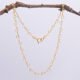 Gold Filled Heart Link Chain Anklet shown hanging from twig