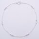 Sterling Silver Three Bead Chain Bracelet Sterling Silver Three Bead Chain Bracelet shown viewed from above on plain white background