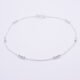 Sterling Silver Three Bead Chain Bracelet Sterling Silver Three Bead Chain Bracelet shown on a flat white surface