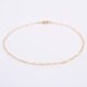 Tiny Gold Filled Heart Link Chain Bracelet shown laid flat on plain white background