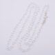 Sterling Silver Heart Link Chain Necklace shown laid on plain white background in a slightly angled N shape