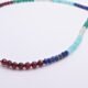 Mixed Gemstone Necklace with Sterling Silver Charm Clasp and Cocktail Charm, image shows close-up shot of part of bead strand
