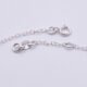 Crystal Quartz or Smoky Quartz Oval Bezel-set Gemstone Sterling Silver Bracelet, image shows close-up of clasp on plain white background