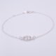 Crystal Quartz Oval Bezel-set Gemstone Sterling Silver Bracelet, shown from front on plain white background