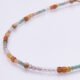 Autumn Colours Mixed Gemstone Gold Vermeil Bracelet, close-up of part of gemstone strand on plain white background