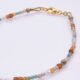 Autumn Colours Mixed Gemstone Gold Vermeil Bracelet, image shows gemstone strand and clasp on plain white background