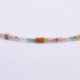 Autumn Colours Mixed Gemstone Gold Vermeil Necklace, image shows close-up of part of gemstone strand on plain white background