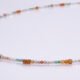 Autumn Colours Mixed Gemstone Gold Vermeil Necklace, image shows parts of gemstone strand on plain white background