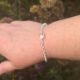 Crystal Quartz Heavyweight Belcher Chain Bracelet, image shows bracelet front as worn on model's wrist