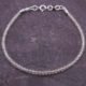 Lemon Quartz Sterling Silver Bracelet, shown from above on dark slate background