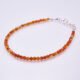 Carnelian and Sterling Silver Bracelet, shown on plain white background