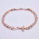 Rose Gold Bee and Gemstone Bracelet, shown on plain white background
