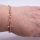 Rose Gold Bee and Gemstone Bracelet, shown worn on wrist