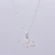 Sterling Silver Elephant Charm on Satellite Chain, image shows close-up of elephant on chain with plain white background