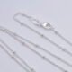 Sterling Silver Elephant Charm on Satellite Chain, image shows close-up of satellite chain, on plain white background