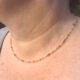 Mixed Gemstone Gold Vermeil Necklace, shown worn by model