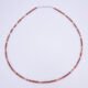 Garnet and Carnelian Gemstone Necklace, shown from above on plain white background